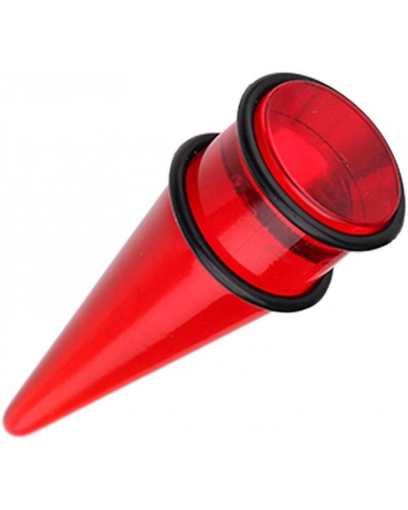 Basic Shorty UV Acrylic Ear Stretching Taper 2 GA (6.5mm), Red $9.68 Body Jewelry