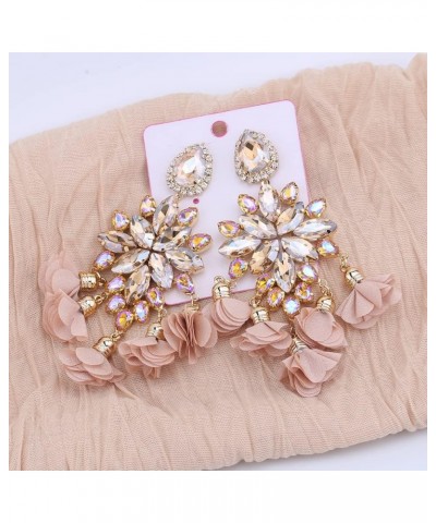 2022 Crystal Statement Earrings Tassel Big Drop Earrings for Women Fashion Rhinestones Jewelry Accessories Women Wholesale E1...