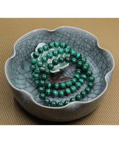 Handmade Gem Semi Precious Gemstone 8mm Round Beads Stretch Bracelet 7" Unisex Malachite $9.17 Bracelets