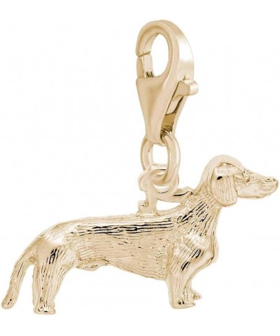 Dachshund Charm with Lobster Clasp, Gold Plated Silver $21.68 Bracelets