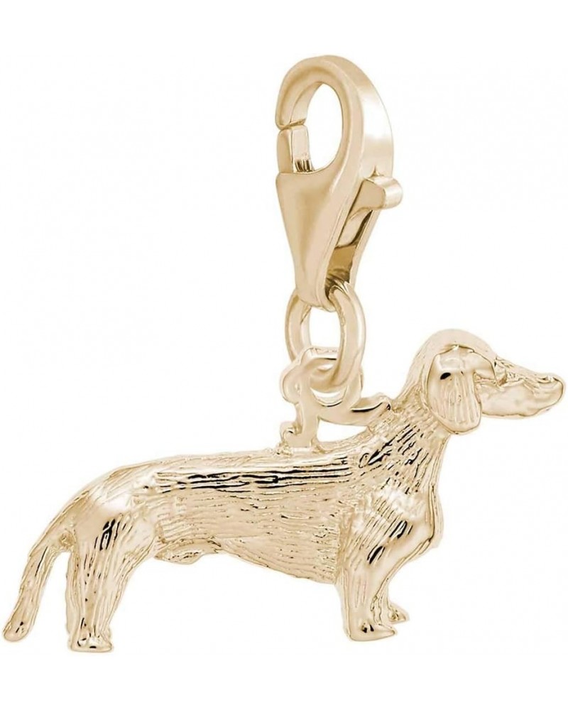 Dachshund Charm with Lobster Clasp, Gold Plated Silver $21.68 Bracelets