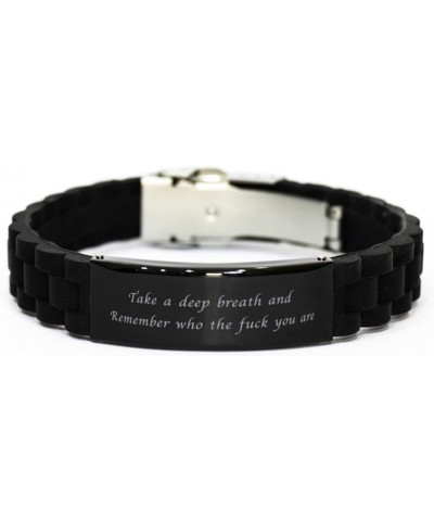 Inspirational Bracelet,Take A Deep Breath And Remember Who The Fuck You,Motivational Bracelet,Holiday $13.96 Bracelets