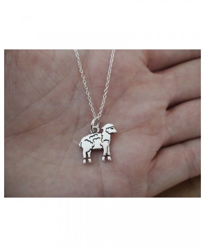 Sterling Silver Lamb Sheep Charm Pendant Necklace, 18 Inch Chain $17.22 Necklaces