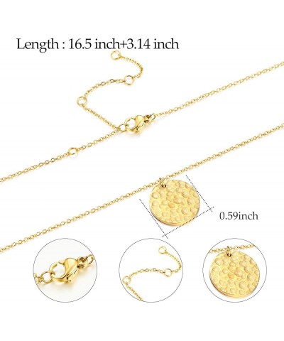 Dainty Gold Layered Bar Neckalce Moon Pendant Lariat Y Necklace 14K Gold Simple Necklace for Women 24-Coin Necklace $7.95 Nec...