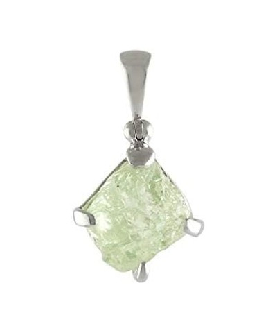 Rough Gemstone Sterling Silver Pendants - Medium Hiddenite $39.48 Necklaces