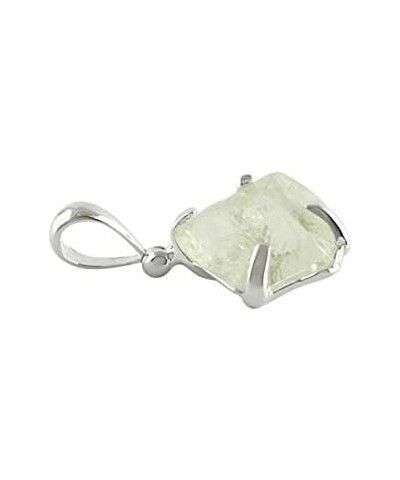 Rough Gemstone Sterling Silver Pendants - Medium Hiddenite $39.48 Necklaces