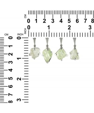 Rough Gemstone Sterling Silver Pendants - Medium Hiddenite $39.48 Necklaces