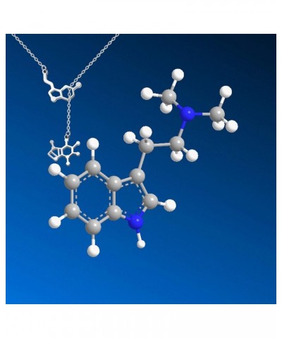 Caffeine Serotonin Molecule Lariat Necklace Science Chemistry Geek Jewelry caffeine &serotonin $10.79 Necklaces