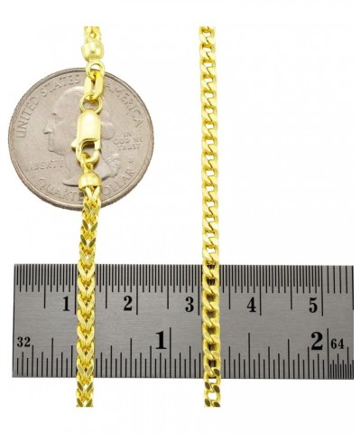 10k Yellow Gold 3mm Franco Chain Box Square Wheat Bracelet, Jewelry Lobster Clasp 7" 7.5" 8" 8.5" 9 7.5 Inches $94.77 Bracelets