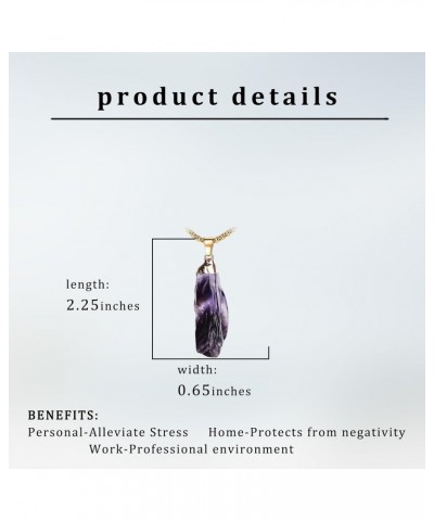 Amethyst Crystal Necklace Amethyst Healing Crystal Stone Necklace Natural Gemstone Necklace for Women Men $11.39 Necklaces