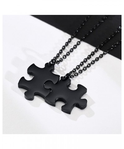 Stainless Steel Personalized Name Puzzle Piece Necklace for 2/3/4/5/6 BFF Best Friend Connected Stitching Necklace Friendship...