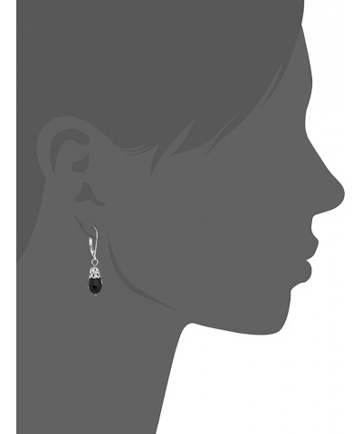 1928 Jewelry Teardrop Crystal Bead Allure Drop Earrings Jet Black $10.29 Earrings