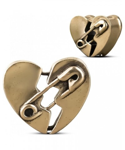 2PCS Heart Shaped Ear Gauges Tunnels Ear Plugs Stretcher Piercing Body Jewelry Earrings Expander For Men Women 0g-1"(8mm-25mm...