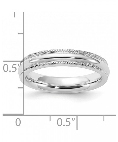 925 Sterling Silver 4mm Comfort Fit Half Round Milgrain Size 4 Wedding Band Ring Classic Fine Jewelry For Women Gifts For Her...