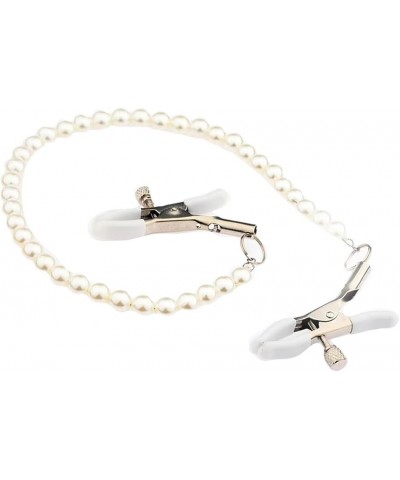 Pearl Body Clamps with Chain Non Pierced Set Beginner Adjustable Stainless Steel Body Clips for Women Jewelry Gifts White $7....