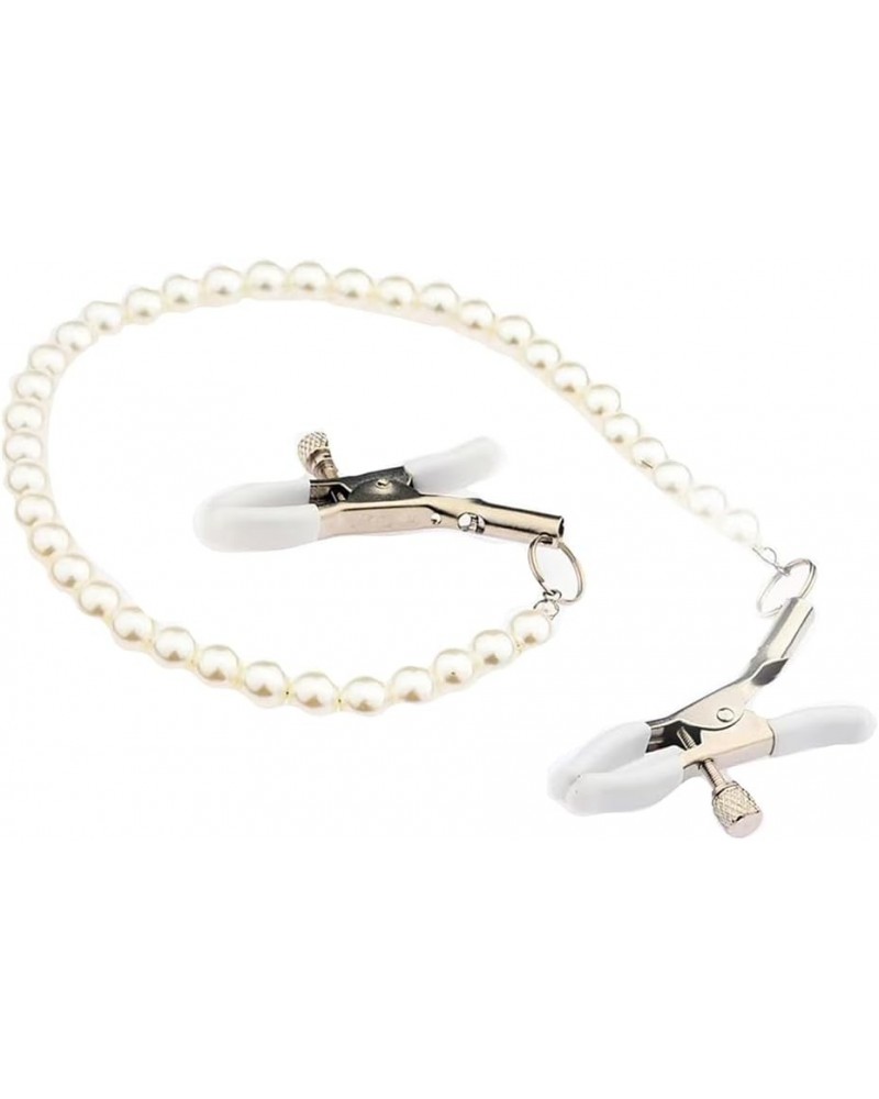 Pearl Body Clamps with Chain Non Pierced Set Beginner Adjustable Stainless Steel Body Clips for Women Jewelry Gifts White $7....