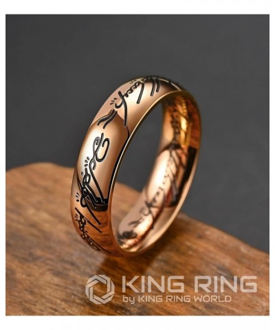 6mm Super Lord of The Rings Engraved Ring - Ultimate Edition of LOTR Bands for Men & Women, Perfect Wedding Band – Designed i...