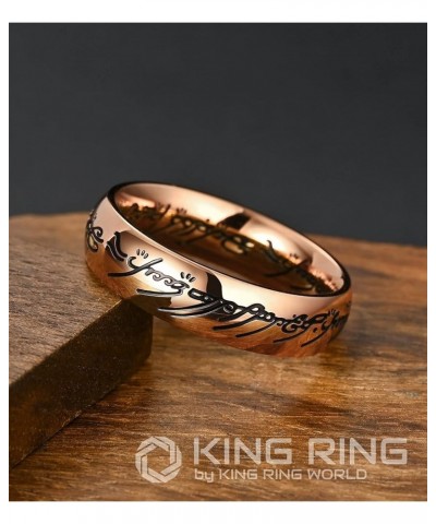 6mm Super Lord of The Rings Engraved Ring - Ultimate Edition of LOTR Bands for Men & Women, Perfect Wedding Band – Designed i...