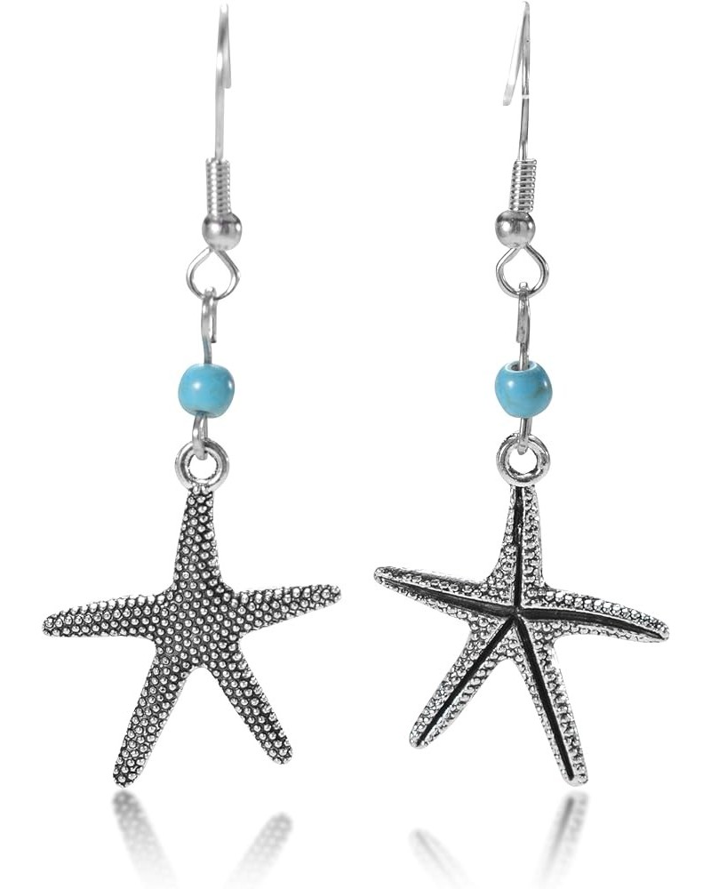 Turquoise Boho Dangle Earrings for Women Gyspy Earrings star-green $6.59 Earrings