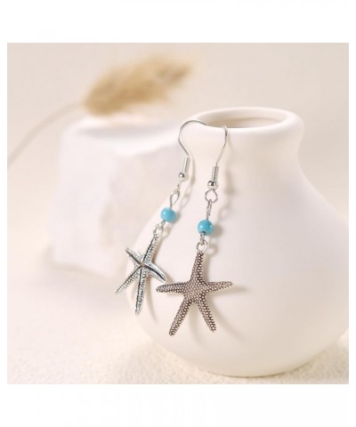 Turquoise Boho Dangle Earrings for Women Gyspy Earrings star-green $6.59 Earrings