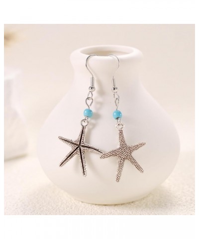 Turquoise Boho Dangle Earrings for Women Gyspy Earrings star-green $6.59 Earrings