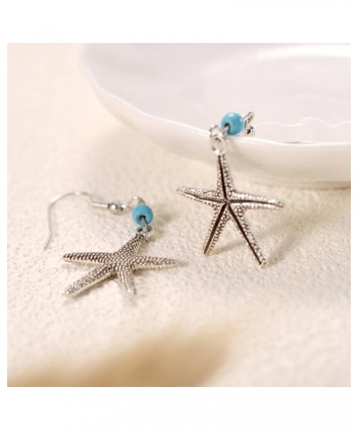 Turquoise Boho Dangle Earrings for Women Gyspy Earrings star-green $6.59 Earrings