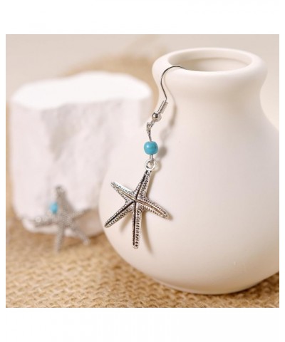 Turquoise Boho Dangle Earrings for Women Gyspy Earrings star-green $6.59 Earrings