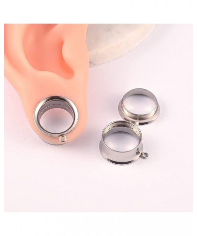 3 Pairs Set DIY Tunnels Plugs Gauges for Ears Piercing Jewelry Black Gold 2g 0g Stainless Steel Ear Dangle Accessories For Wo...