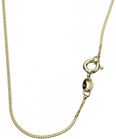 18k Gold-Flashed Sterling Silver 1mm Diamond-Cut Curb Nickel Free Chain Necklace Italy, 16 $7.94 Necklaces