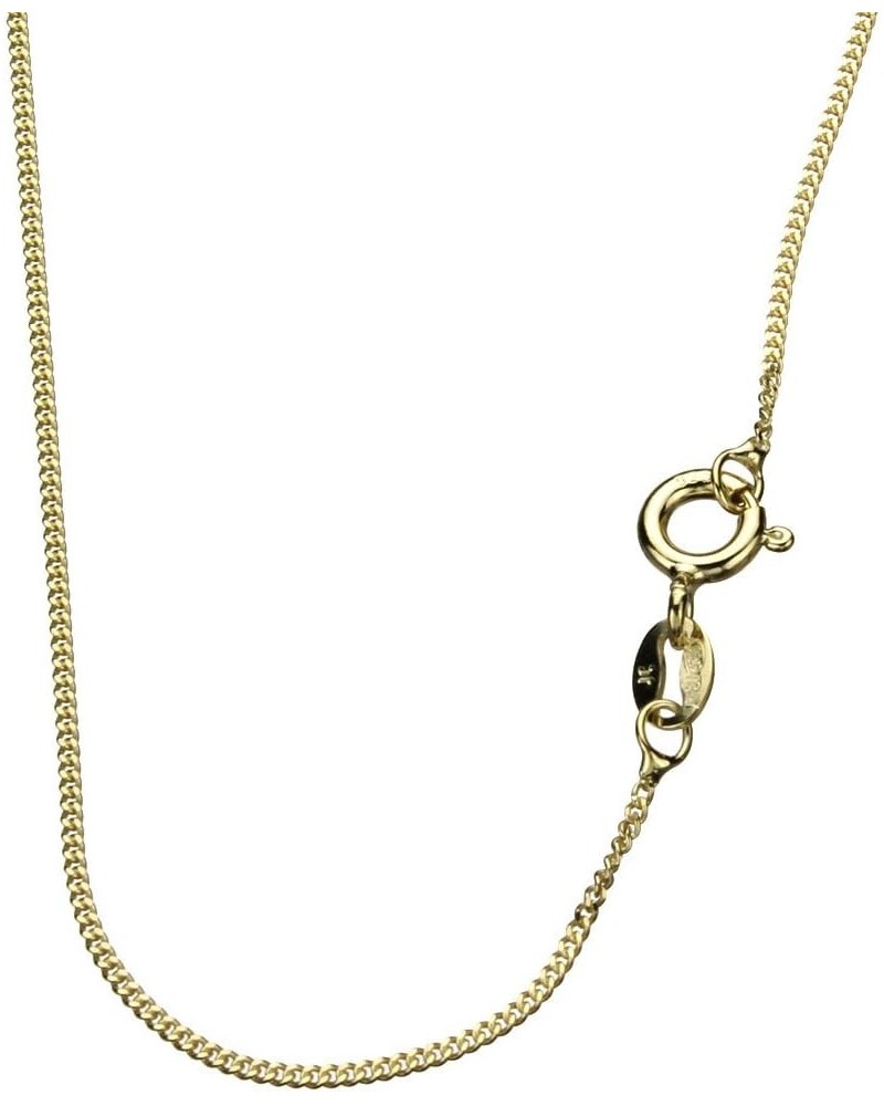 18k Gold-Flashed Sterling Silver 1mm Diamond-Cut Curb Nickel Free Chain Necklace Italy, 16 $7.94 Necklaces