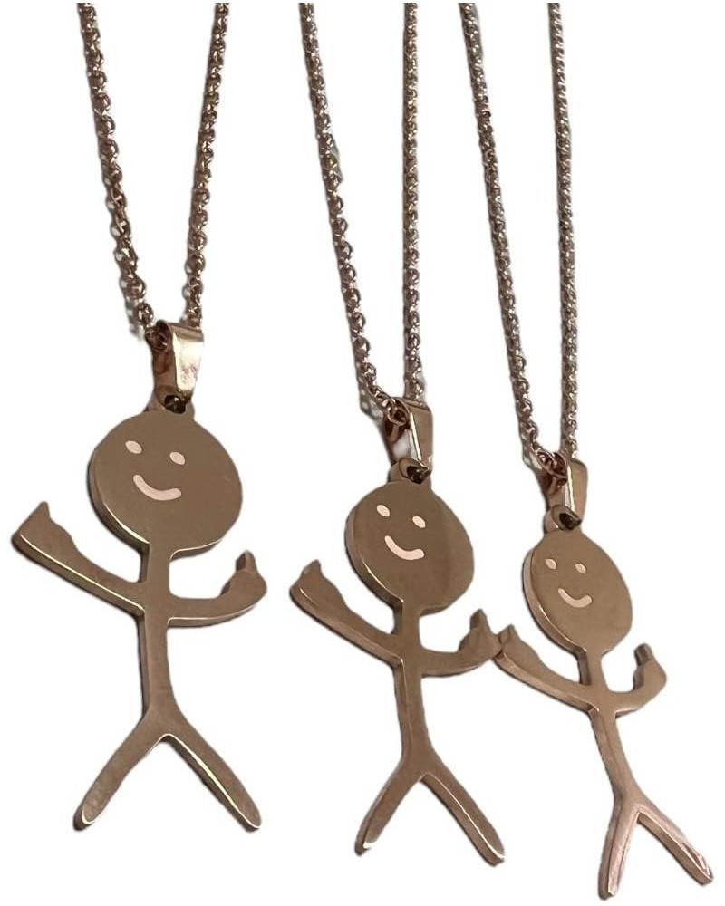 Pendantify Funny Middle Finger Doodle Necklace | Flip Off Doodle Necklace | Cool Smiley Stickman Matchstick Doodle Necklace M...