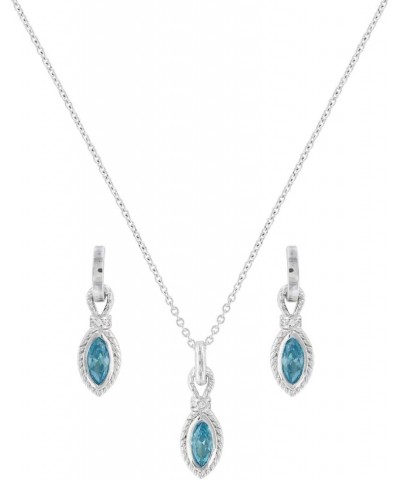 Women's Lassoed Starlight Necklace And Earrings Jewelry Set Silver One Size $38.62 Jewelry Sets