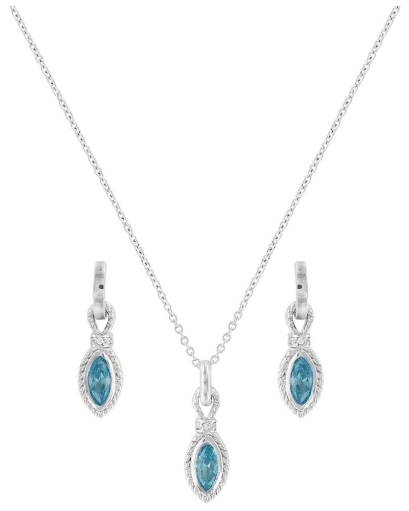 Women's Lassoed Starlight Necklace And Earrings Jewelry Set Silver One Size $38.62 Jewelry Sets