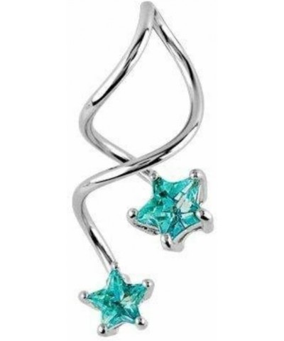 Belly Button Ring Navel Spiral Star Body Jewelry Dangle 14 Blue $11.26 Body Jewelry