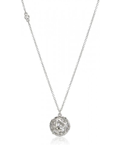 Basic" Floral Ball Pendant Necklace Silver $8.47 Necklaces