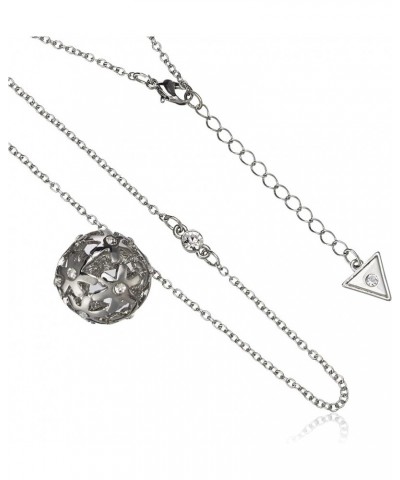 Basic" Floral Ball Pendant Necklace Silver $8.47 Necklaces