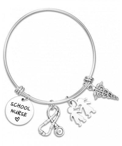 School Nurse Appreciation Gifts Bracelet for Women School Nurses Week Gift Graduating Nursing Bangle Ornament Thank You Regis...