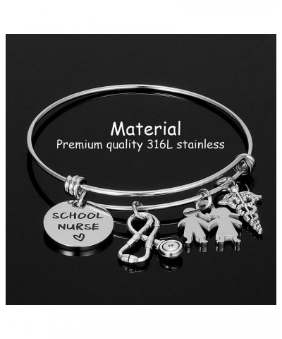 School Nurse Appreciation Gifts Bracelet for Women School Nurses Week Gift Graduating Nursing Bangle Ornament Thank You Regis...