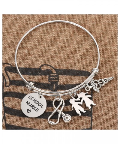 School Nurse Appreciation Gifts Bracelet for Women School Nurses Week Gift Graduating Nursing Bangle Ornament Thank You Regis...