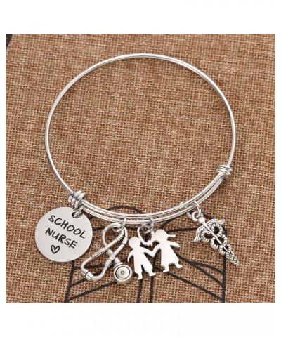 School Nurse Appreciation Gifts Bracelet for Women School Nurses Week Gift Graduating Nursing Bangle Ornament Thank You Regis...