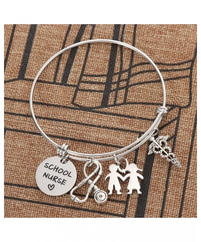 School Nurse Appreciation Gifts Bracelet for Women School Nurses Week Gift Graduating Nursing Bangle Ornament Thank You Regis...