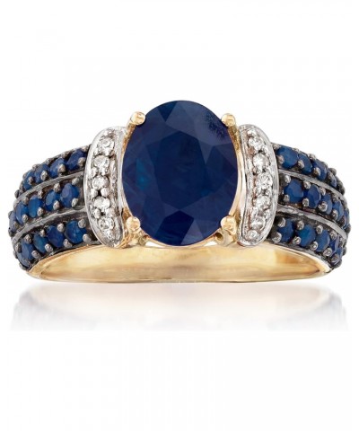 2.60 ct. t.w. Sapphire Ring With Diamond Accents in 14kt Yellow Gold $532.00 Rings