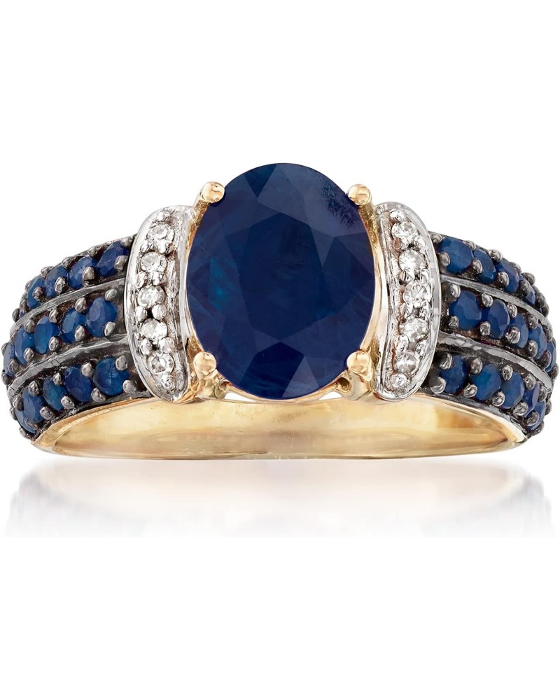 2.60 ct. t.w. Sapphire Ring With Diamond Accents in 14kt Yellow Gold $532.00 Rings