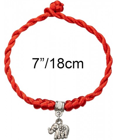 Handmade String Bracelet for Women Men Girls Boys Simple Red Black Braided Adjustable Charm Bracelets Minimalist Jewelry 5-el...