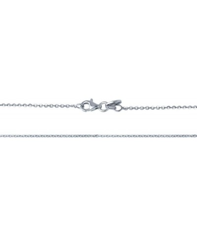 Italian Sterling Silver Rolo Fashion Chain Necklace for Women, Rhodium Plated 1mm 22 inch $15.52 Necklaces