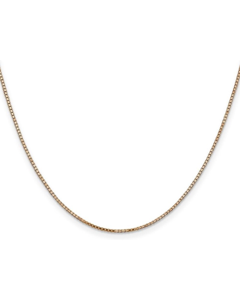 Solid 14K Rose Gold 1.10mm Box Link with Lobster Lock Chain -16.0" 18.0" 20.0" 22.0" 24.0" 30.0 18.0 Inches $172.35 Necklaces