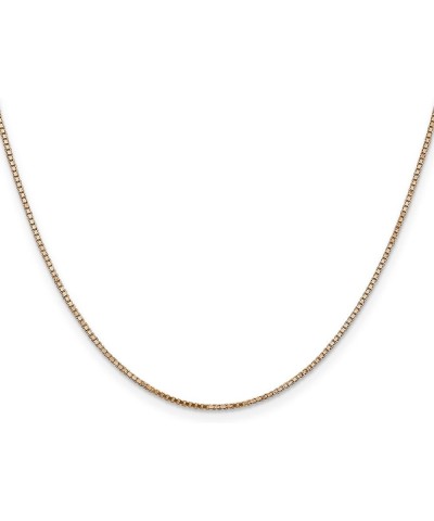 Solid 14K Rose Gold 1.10mm Box Link with Lobster Lock Chain -16.0" 18.0" 20.0" 22.0" 24.0" 30.0 18.0 Inches $172.35 Necklaces