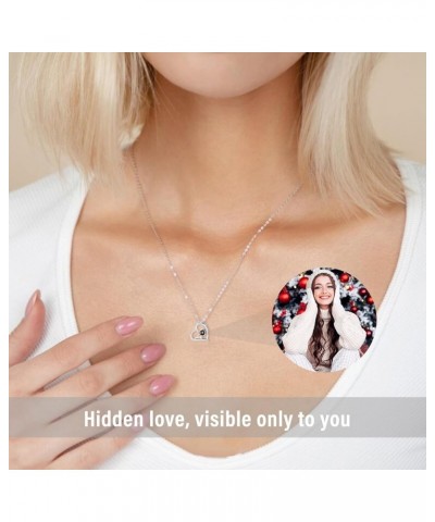 Custom Photo Projection Necklace - Personalized Necklace with Picture Inside,Customized Photos Pendant Necklaces,Memorial Gif...