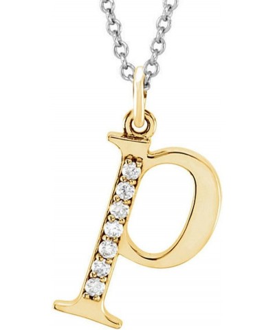 0.05 Carat (ctw) 14K Diamond Lowercase Letter 'a' to 'z' Initial Pendant, Yellow Gold p $62.12 Pendants