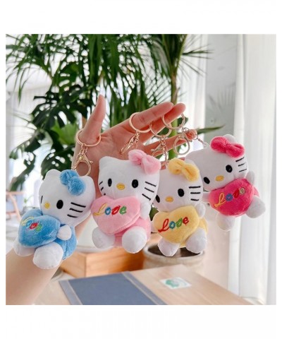 Cute Cat Plush Pendant Accessories,Gifts for Friends and Family on Easter Valentine's Day Pink $8.09 Necklaces